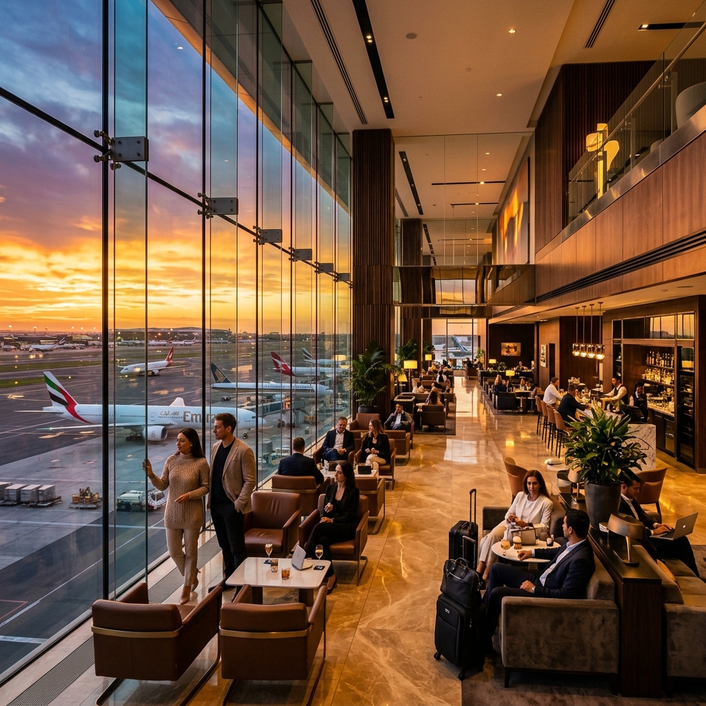 Luxury airport lounge